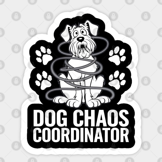Dog Chaos Coordinator – Funny Dog Lover Sticker by MakerMind8.2